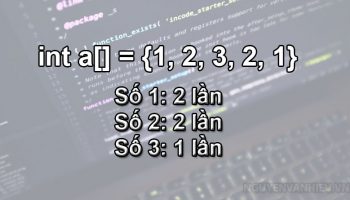 Đếm số lần xuất hiện của các phần tử trong mảng