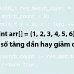 Kiểm tra mảng tăng dần
