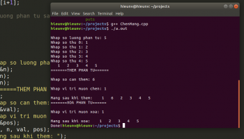 Thêm xóa phần tử trong mảng 1 chiều
