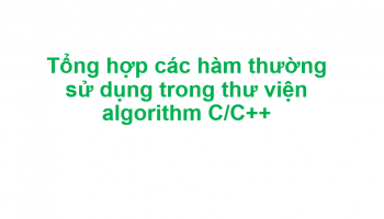thư viện algorithm trong C++